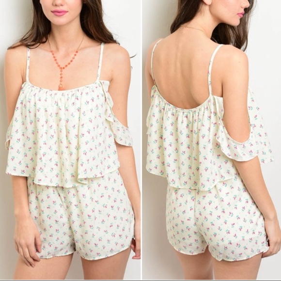 Pants - SALE! Girly & Flirty little floral romper!
